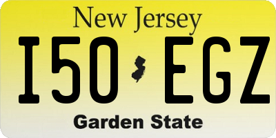 NJ license plate I50EGZ