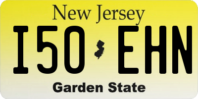 NJ license plate I50EHN