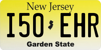 NJ license plate I50EHR