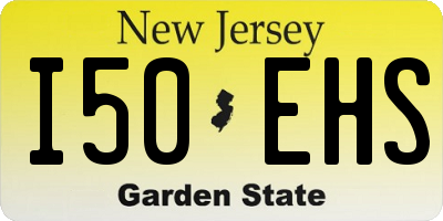 NJ license plate I50EHS