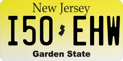 NJ license plate I50EHW