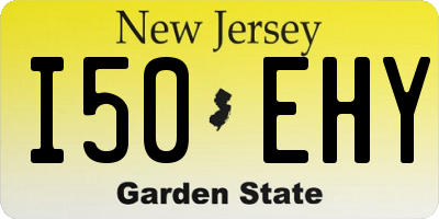 NJ license plate I50EHY