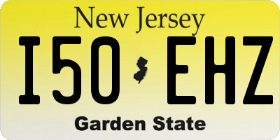 NJ license plate I50EHZ