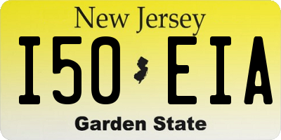 NJ license plate I50EIA