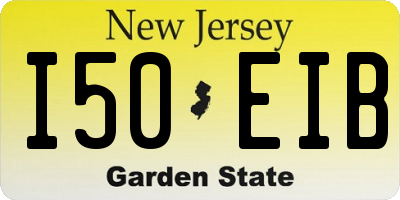 NJ license plate I50EIB