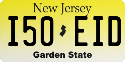 NJ license plate I50EID
