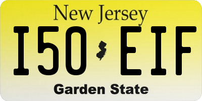 NJ license plate I50EIF