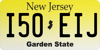 NJ license plate I50EIJ