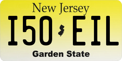 NJ license plate I50EIL