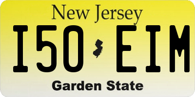 NJ license plate I50EIM