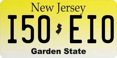 NJ license plate I50EIO