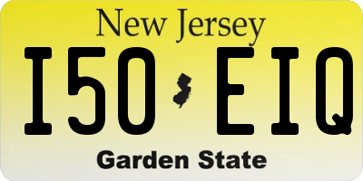 NJ license plate I50EIQ
