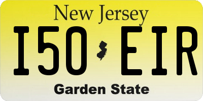 NJ license plate I50EIR