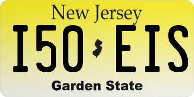 NJ license plate I50EIS