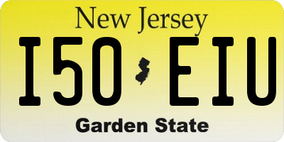 NJ license plate I50EIU