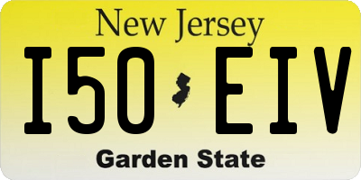 NJ license plate I50EIV