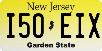 NJ license plate I50EIX