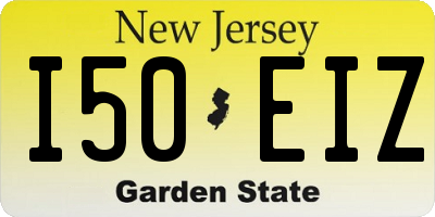 NJ license plate I50EIZ