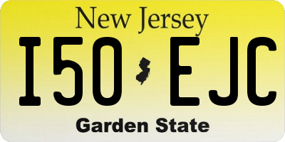 NJ license plate I50EJC