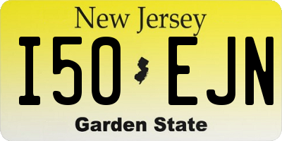NJ license plate I50EJN