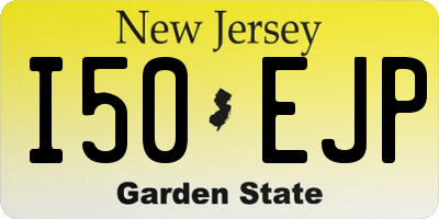 NJ license plate I50EJP