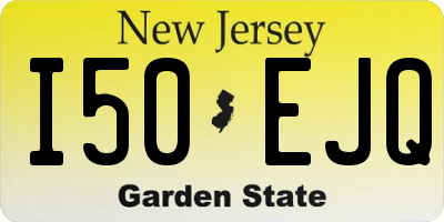 NJ license plate I50EJQ