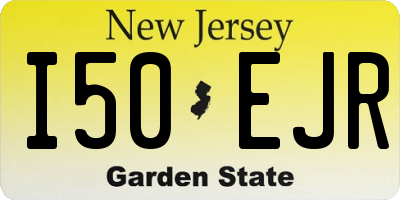 NJ license plate I50EJR