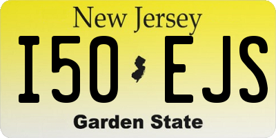NJ license plate I50EJS