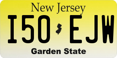NJ license plate I50EJW