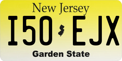NJ license plate I50EJX