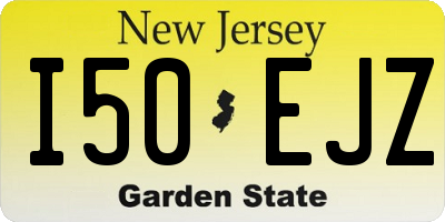 NJ license plate I50EJZ