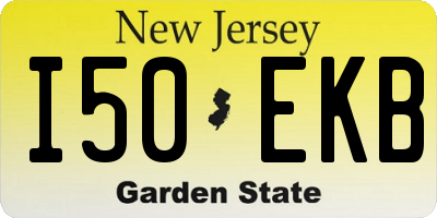 NJ license plate I50EKB