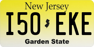 NJ license plate I50EKE