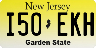 NJ license plate I50EKH