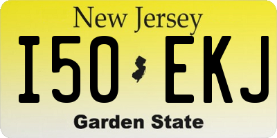 NJ license plate I50EKJ