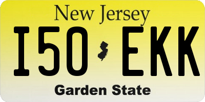 NJ license plate I50EKK