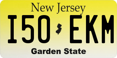 NJ license plate I50EKM