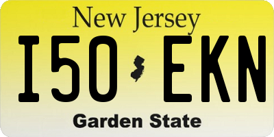 NJ license plate I50EKN