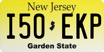 NJ license plate I50EKP