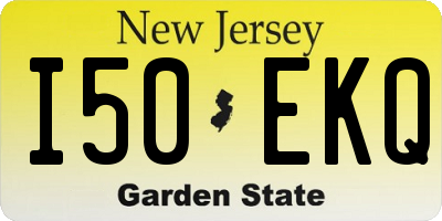 NJ license plate I50EKQ