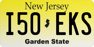 NJ license plate I50EKS