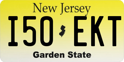 NJ license plate I50EKT