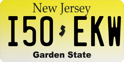 NJ license plate I50EKW