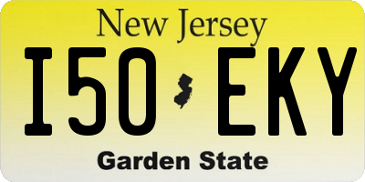 NJ license plate I50EKY
