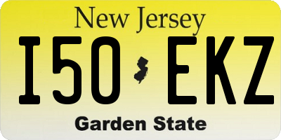 NJ license plate I50EKZ
