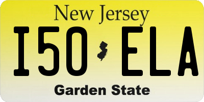 NJ license plate I50ELA