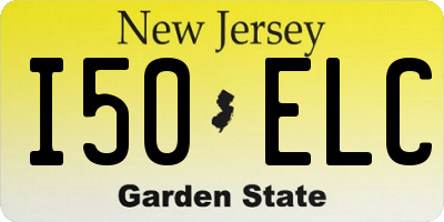 NJ license plate I50ELC