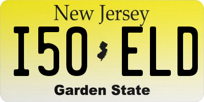 NJ license plate I50ELD