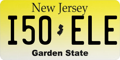 NJ license plate I50ELE