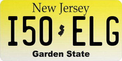 NJ license plate I50ELG